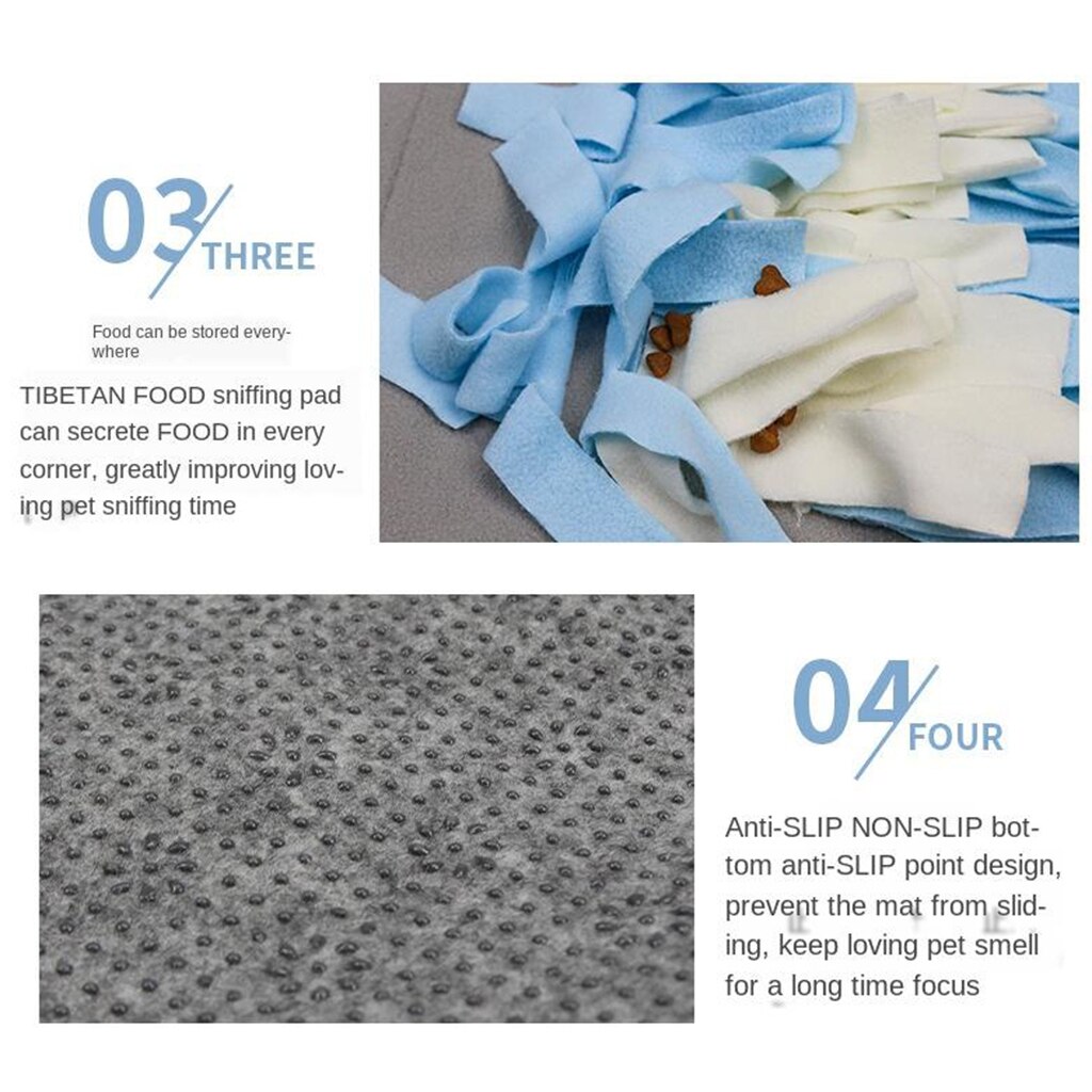 Zachte snuffelmat voor huisdieren, trainingsdeken, neuspad voor huisdieren, geur, snuffelmatten, trainingsdeken, voerdeken, neuspad voor huisdieren
