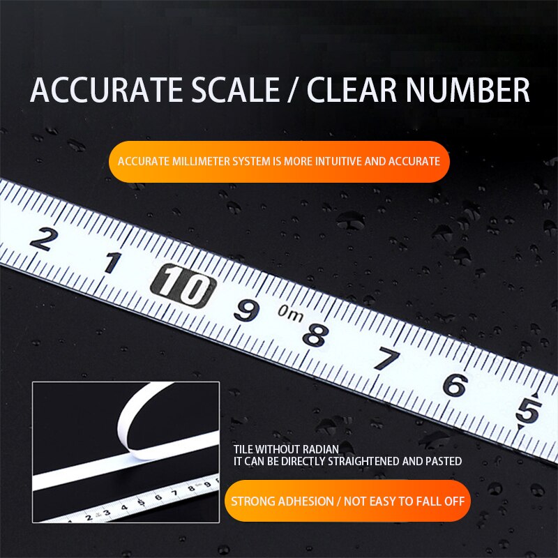 Silver Self Adhesive Scale Metric Tape Measure Steel Ruler Miter Saw Scale For T-track Router Table Band Saw Woodworking Tools