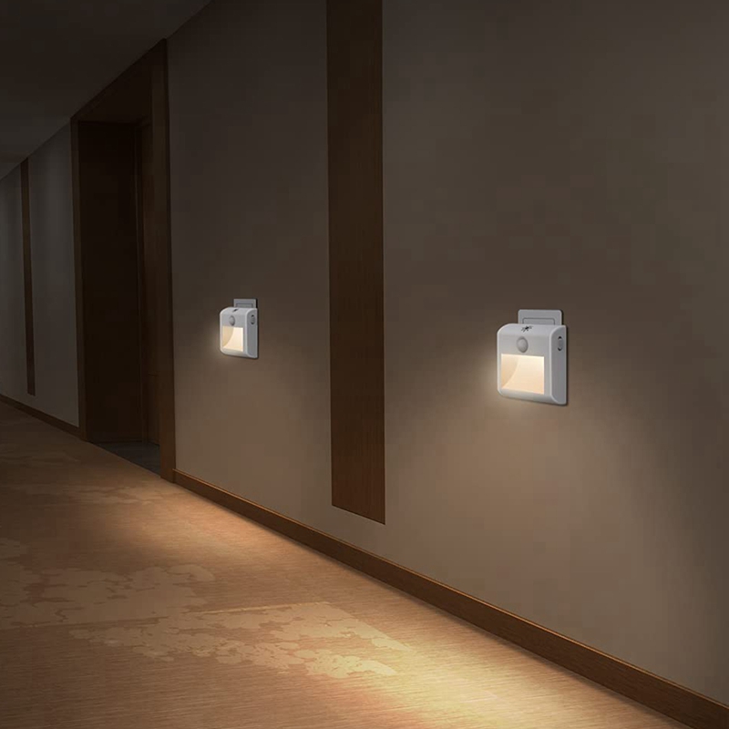 Night Light Socket,Children&#39;s Night Light With Motion Sensor Twilight Sensor (On/Auto/Off),For Bedroom,Staircase EU Plug