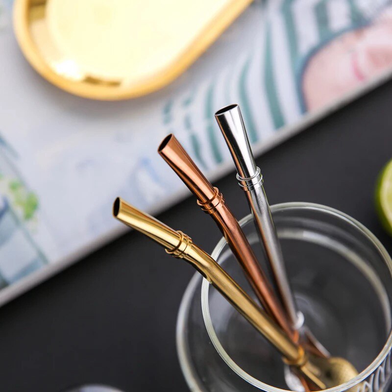2 in 1 Coffee Straw spoon Stainless filter Spoon Teaspoon Dessert Snack Scoop Ice Cream Mini Spoons Tableware