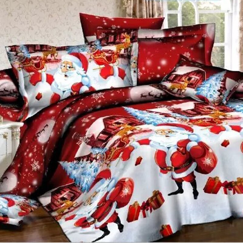 Housse de couette réversible, pour père noël, pour père noël, pour père noël, simple, Double roi