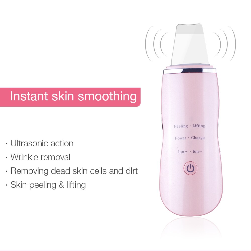Skin Scrubber Ultrasonic Deep Face Cleaning Machine Blackhead Pore Cleaner Wrinkle Removal Facial Cleaner Peeling Tools