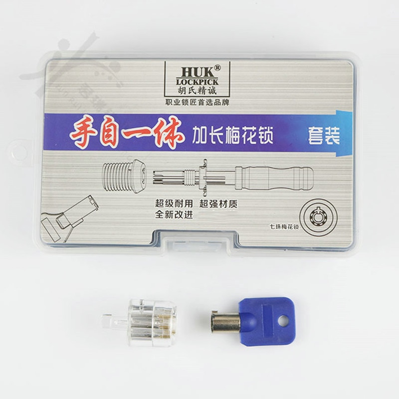 HUK Locksmith Tools 3 pcs 7 pin advanced tubular lock pick set for Padlock Tool Cross Pick Tubular Pick