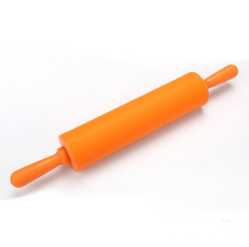 Neue Bunte Silikon rollen Stifte Fondant rollen Stift Knödel Backformen Werkzeug Zubehör: Orange