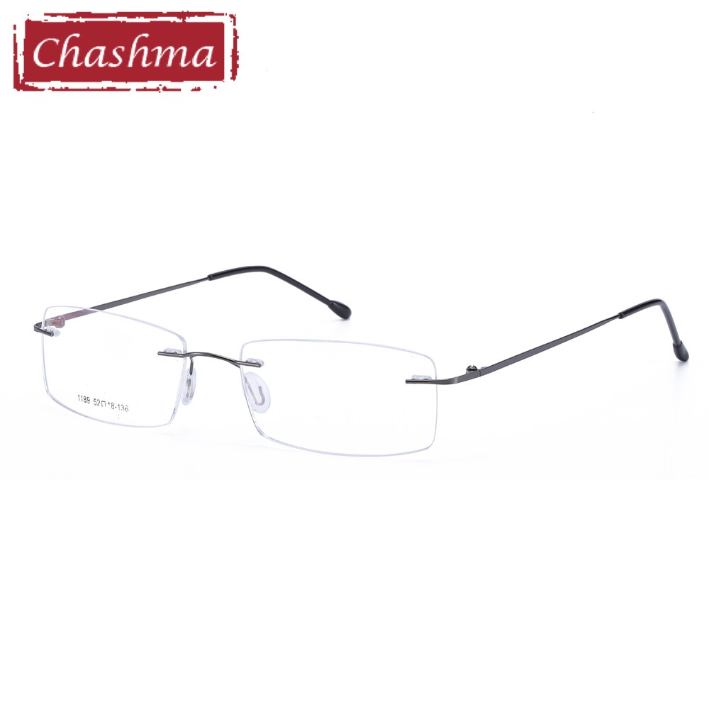 Chashma Brand Rimless Titanium Alloy Ultra Light Weight Myopia Glasses Frame Optical Eye Glasses For Men Frameless Eyewear 2 G