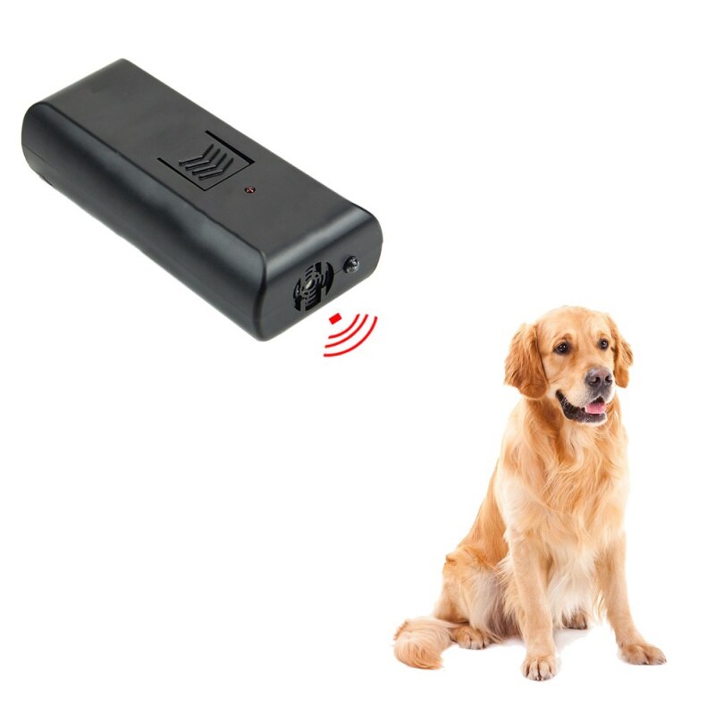 zwart Insectenwerende Ultrasone drive hond zonder batterij Huisdieren hond Supply Repeller Anti Barking Stop Bark