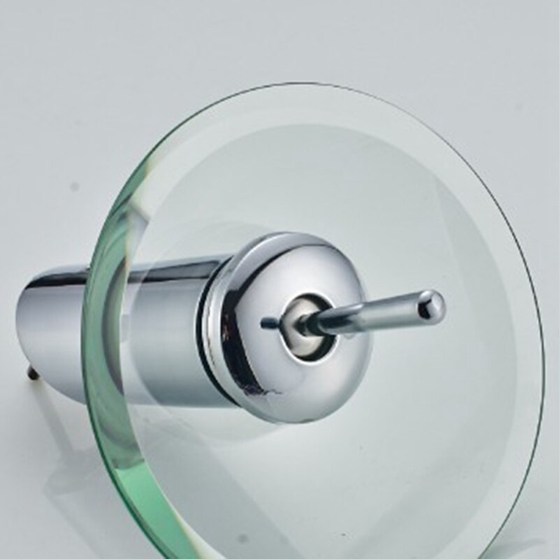Grifo de cristal tipo cascada para baño mueble de baño Grifo de lavabo de latón