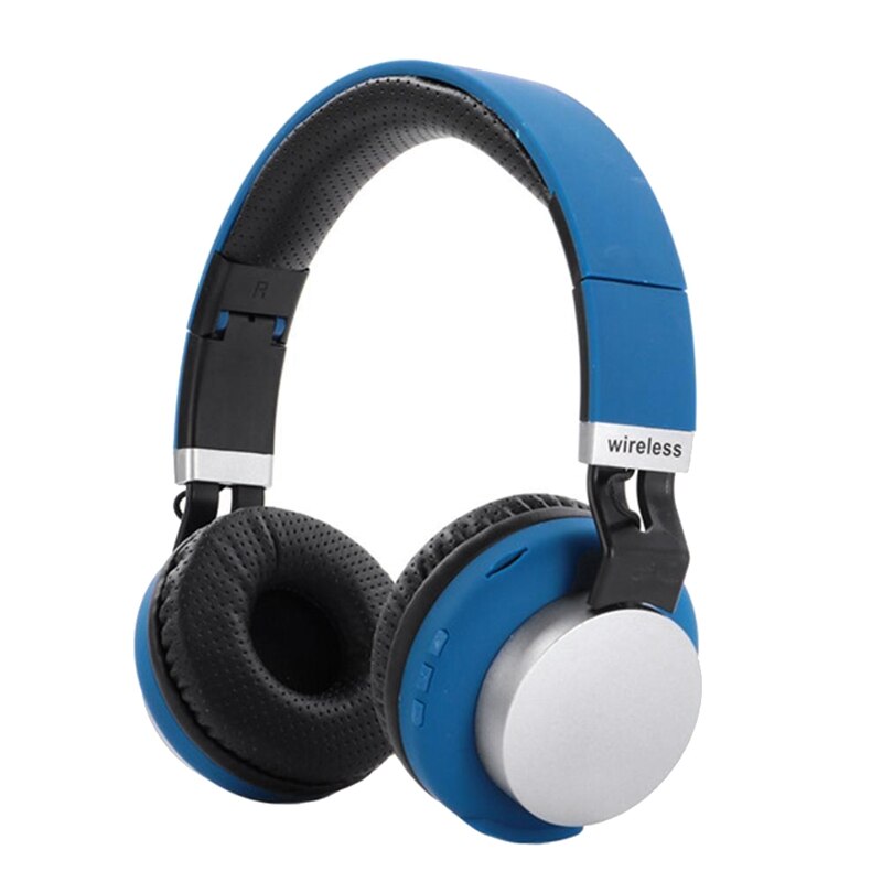 MH8 Foldable Headphone Bluetooth 5.0 Wireless Headphone Radio Stereo Sport Laptop Headset Earphone With Mic: Blauw