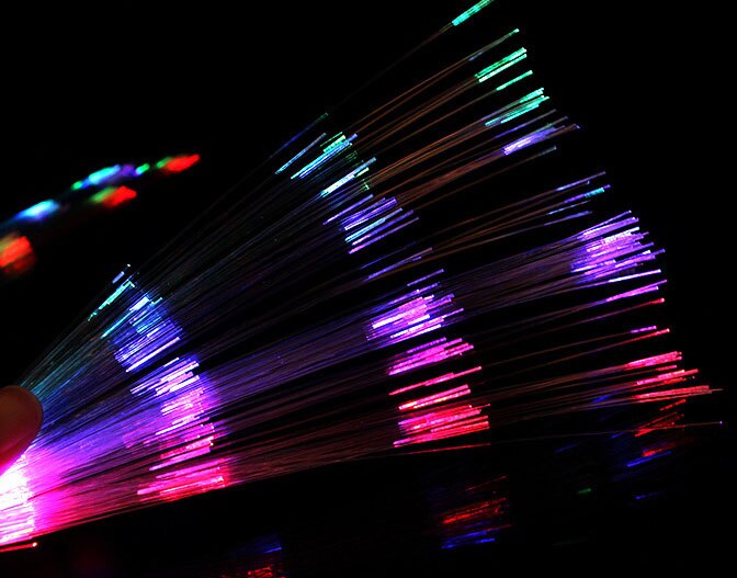 Blinkende / lysende / glød / ledet legetøj stick party optisk fiber stang lys stick jul / helloween / bryllupsfest jul xmas