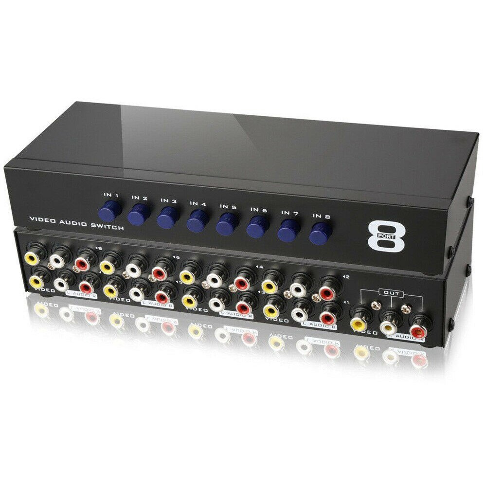 8 en 1 commutateur de Signal métal amplificateur séparateur Stable AV commutateur boîte accessoire facile appliquer distributeur vidéo Audio