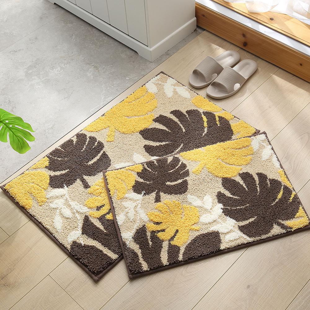 Anti-Slip Vloer Tapijt Blad Patroon Zachte Badkamer Mat Home Decor Absorberende Slaapkamer Hal Badmat Wc tapijt 1Pcs
