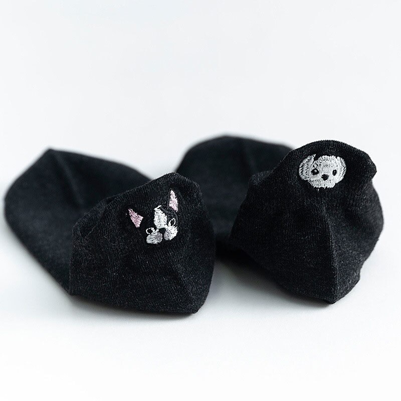 Cat Embroidery Socks Women Girls Kawaii Socks Invisible Cartoon Cotton Thin Boat Socks Cute Breathable Calcetines Summer Sox