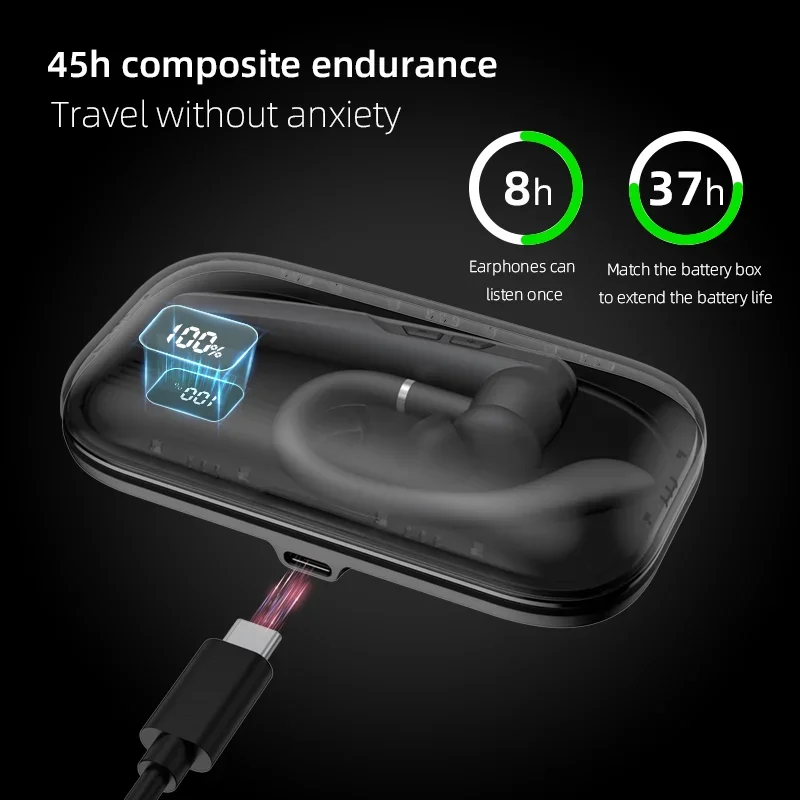 Hands-free Business Wireless Bluetooth Headset TWS BT5.3 Earplug Single Headset Non-noise Canceling TWS Headset