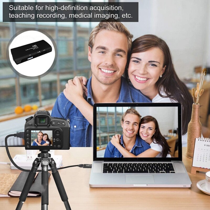 HDMI HD Video Capture Card Supports 4Kx2K Input 1080P HD Video Capture with o, Microphone Interface