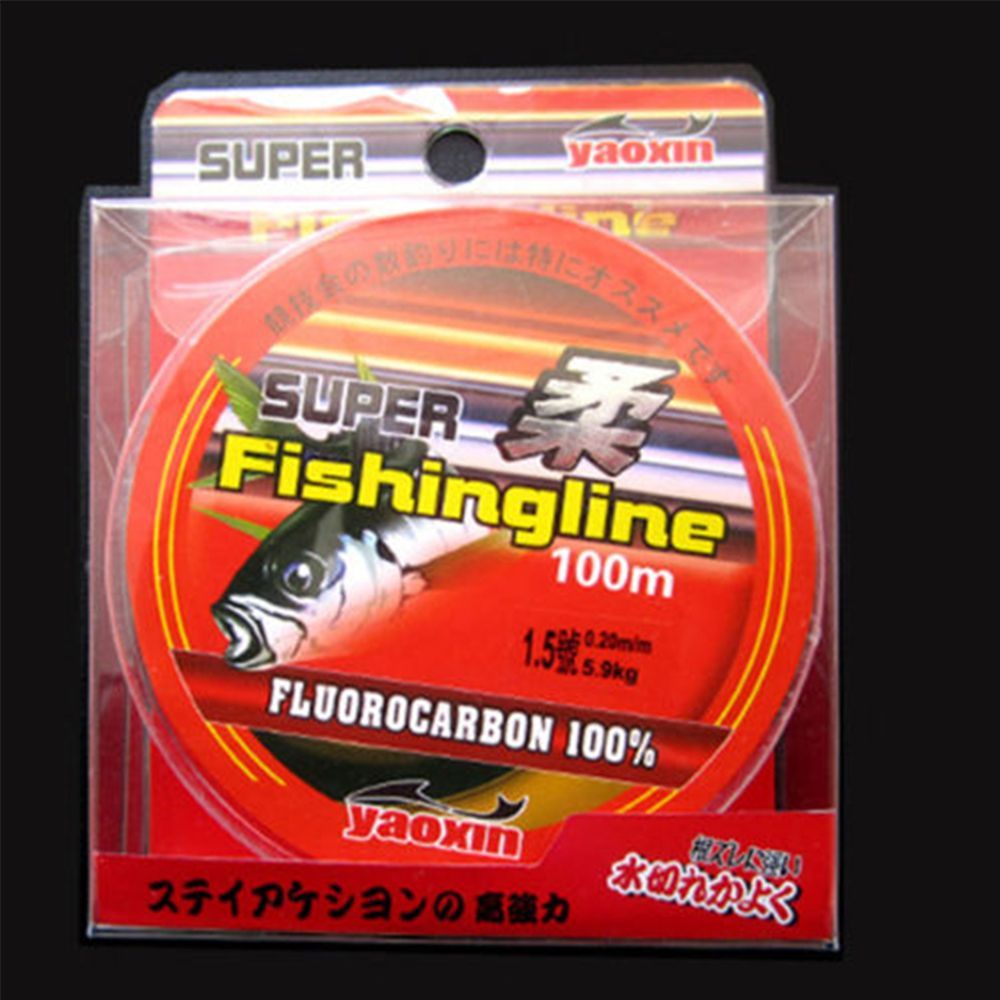 100M Super Strong Fishing Line 100% Fluorocarbon Monofilament Nylon PA Tackle Wire Durable Fishing Line 0.8-6LB