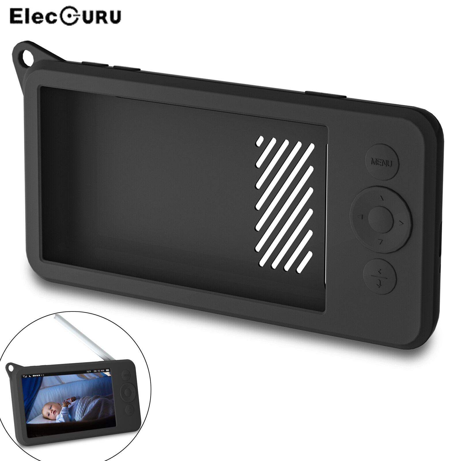 Coque de protection en Silicone pour babyphone vidéo, pour écran 5 &quot;, accessoires de sécurité Eufy