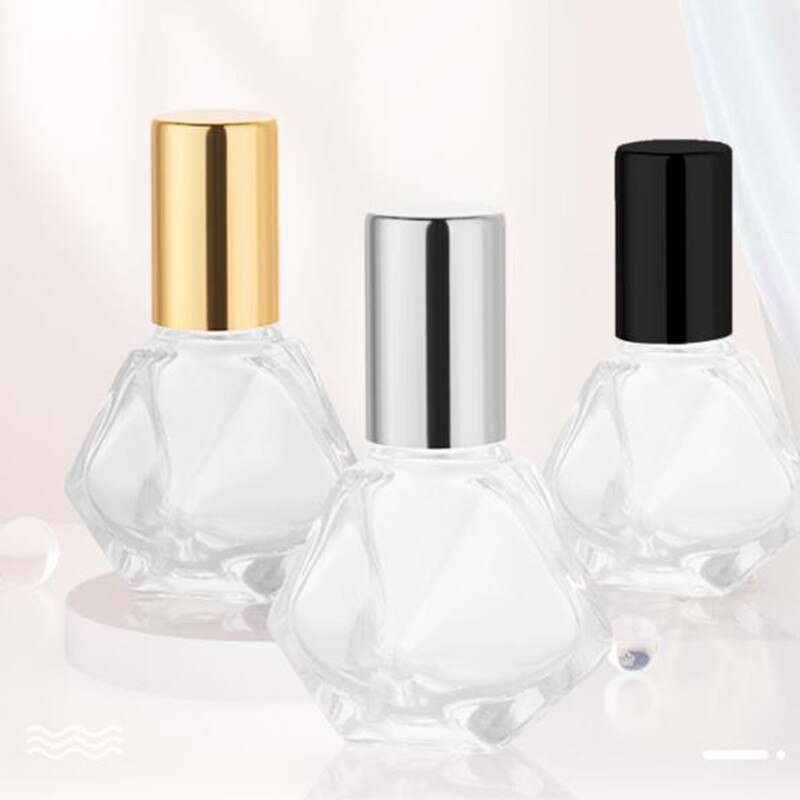 8Ml Diamant Glazen Parfumflesjes Met Spray Hervulbare Lege Parfum Verstuiver Voor Vrouwen Sample Roller Fles Container