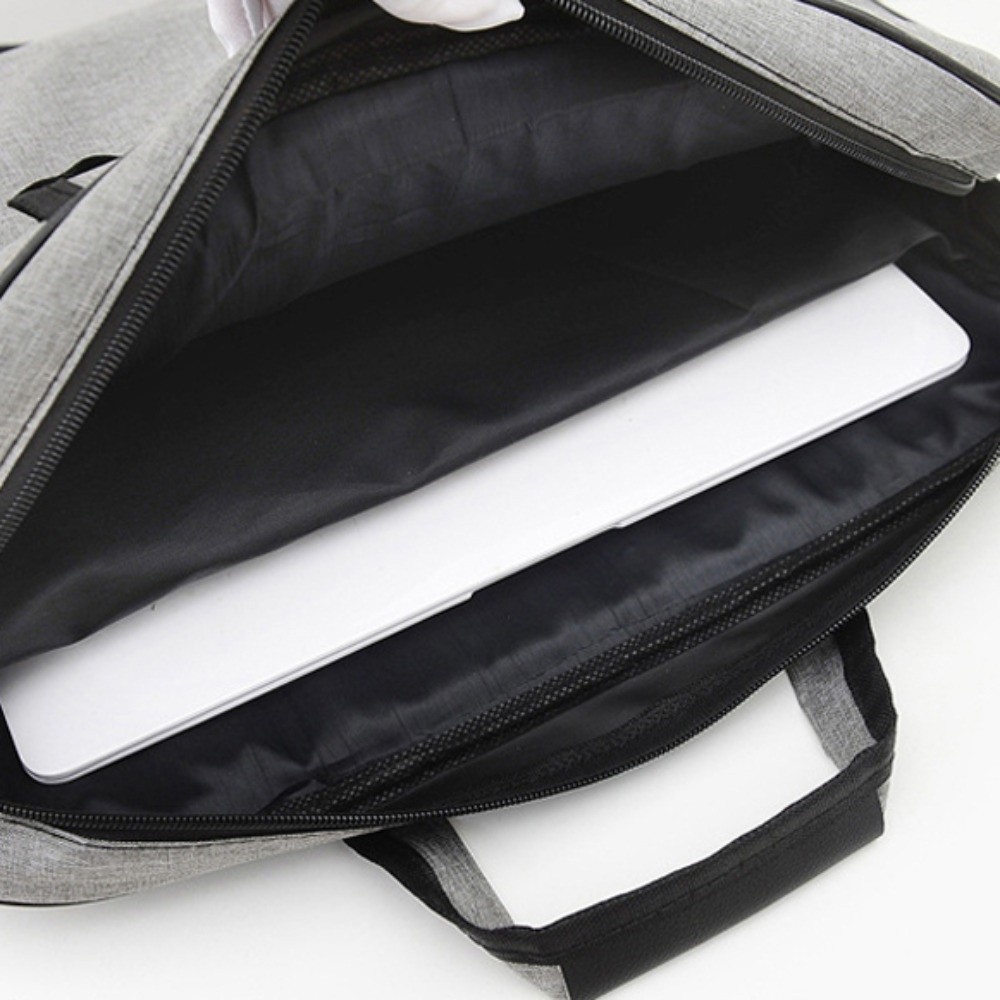 15.6/17 inch zakelijke laptoptas met schouderriem, aktetas, draagbare laptoptas, effen kleur, met handvat, laptopschoudertas
