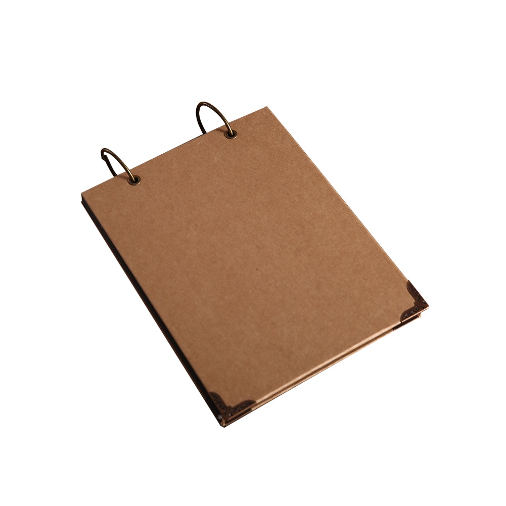 30 Pages Loose-Leaf DIY Scrapbook Blank Cover Anniversary Graffiti Wedding Photo Album Cowhide Paper Travel Journal Collection: S