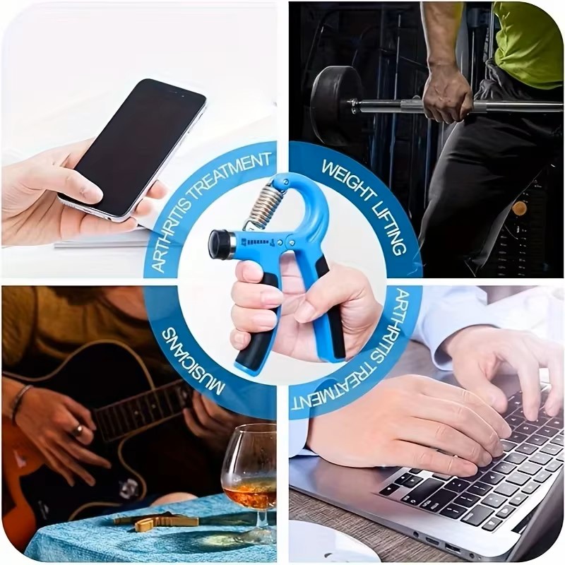 Renforceur de poignée de main, résistance réglable, masseur de doigts pour hommes et femmes, extenseur de force d'entraînement, équipement de gymnastique pour poignet musculaire