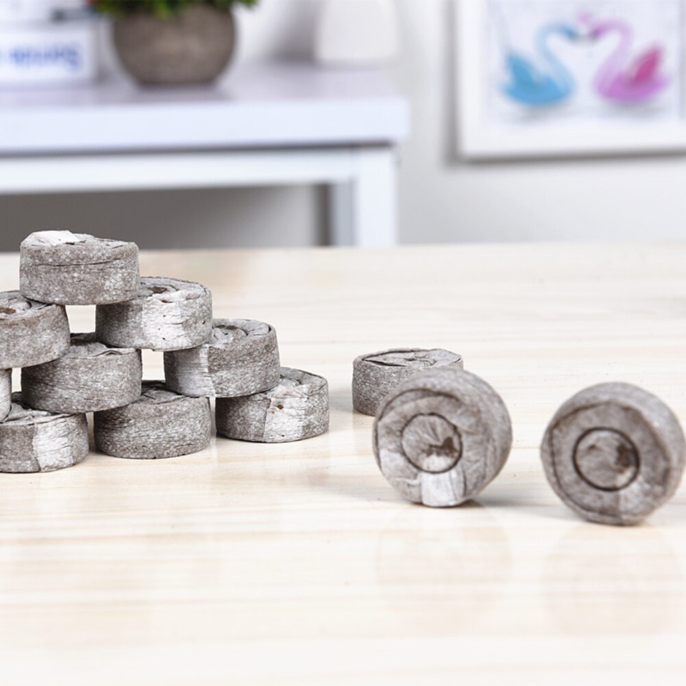 100 stücke 30mm Haushalt Garten Pellets Hersteller Torf Komprimiert Torf Boden Kügelchen Sämling Boden Block Hersteller Samen Ausgangs