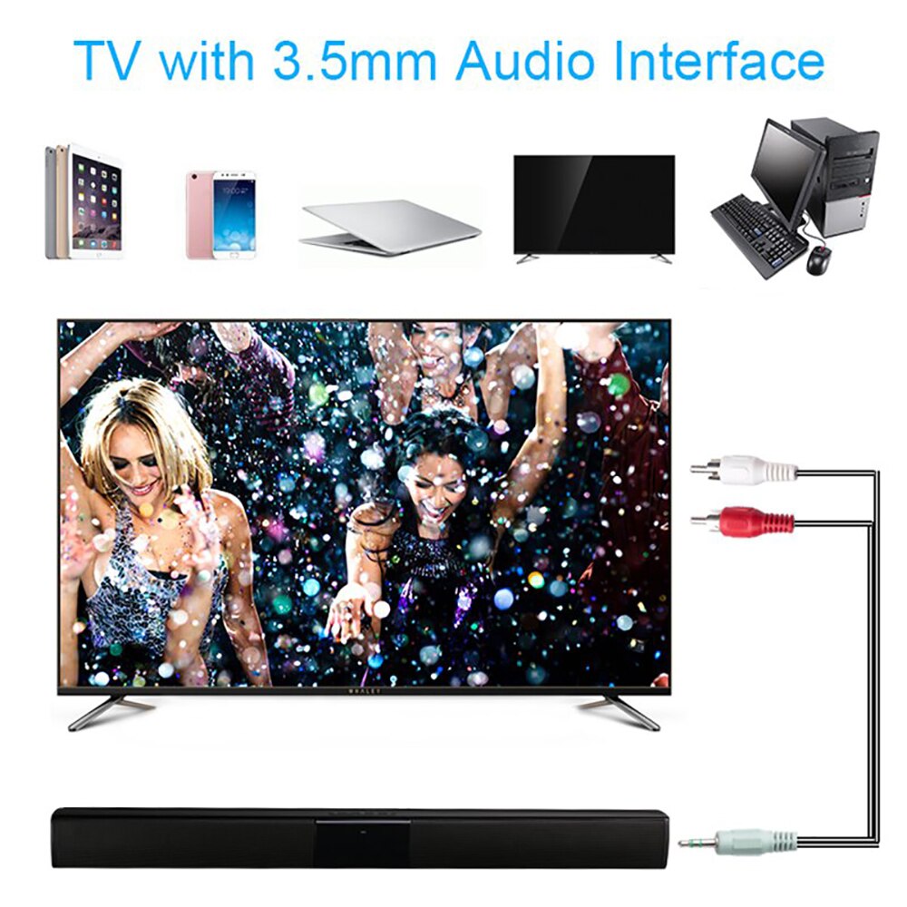 Vtin 4 pilotes sans fil haut-parleur barre de son 3D stéréo Surround son Bluetooth haut-parleurs pour TV Home cinéma avec télécommande et RCA