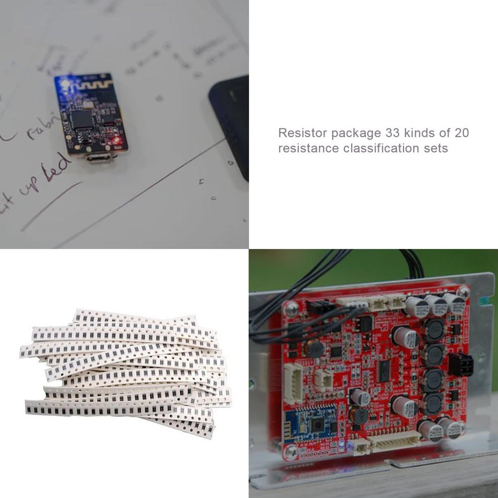 660 Pezzi Di Resistenze SMD Assortite - Kit Da 33 Valori Da 1% Per 1206, 0603, 0805 - Componenti Elettronici Per Hobby E Professionisti
