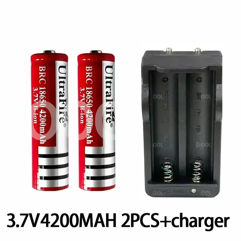 18650 Batterij 4200 mAh 3.7 V 18650 Lithium-ion Batterij Afstandsbediening Schroevendraaier Oplaadbare Batterij + lader: Paars