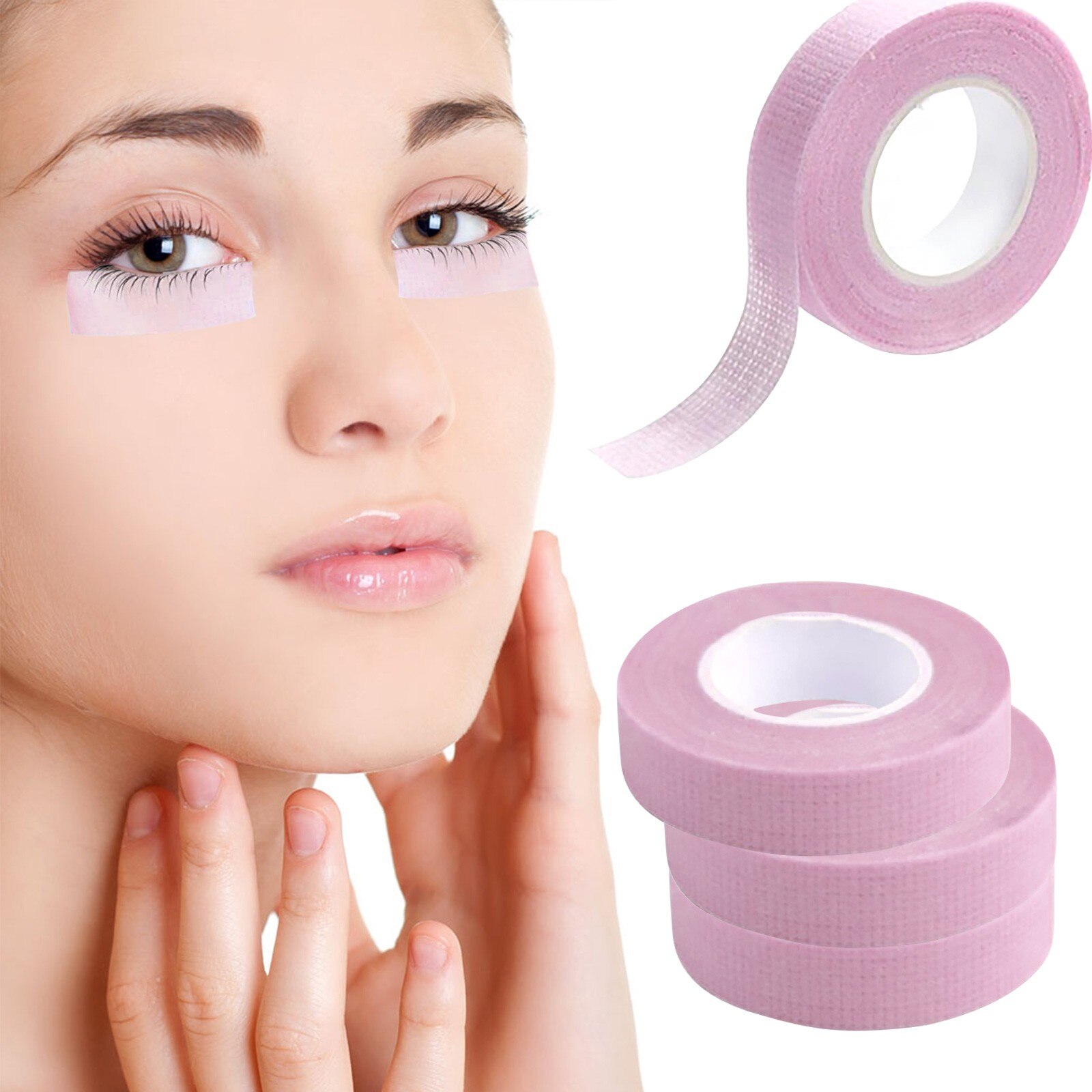 1Rolls Valse Wimpers Extension Tape Professionele Anti-Allergie Ademend Micropore Stof Wimpers Enten Gereedschap 4 Kleur: D