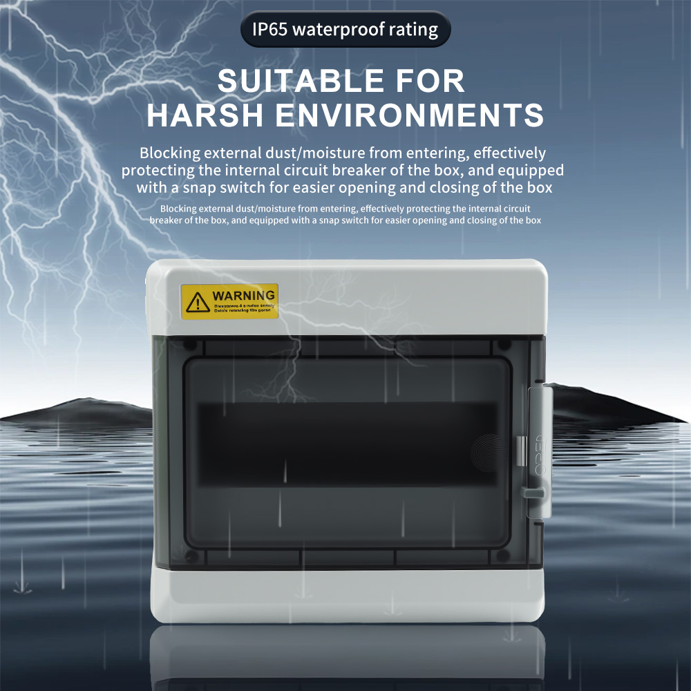 IP65 Outdoor Waterproof Electrical Distribution Box HS-4/6/9/12/15/18/24/36 Way Circuit Breaker MCB Power Junction Box