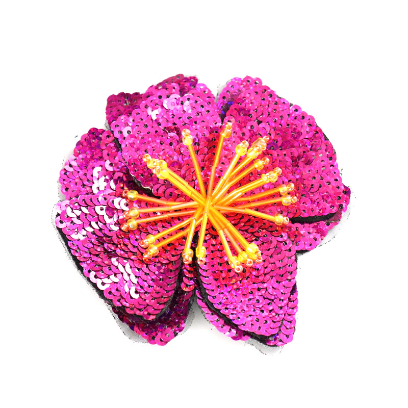 11Cm Twee Lagen Kleurrijke Pailletten Sticker Bloem Patch Naaien Kleding Decoratie Applique: Dull