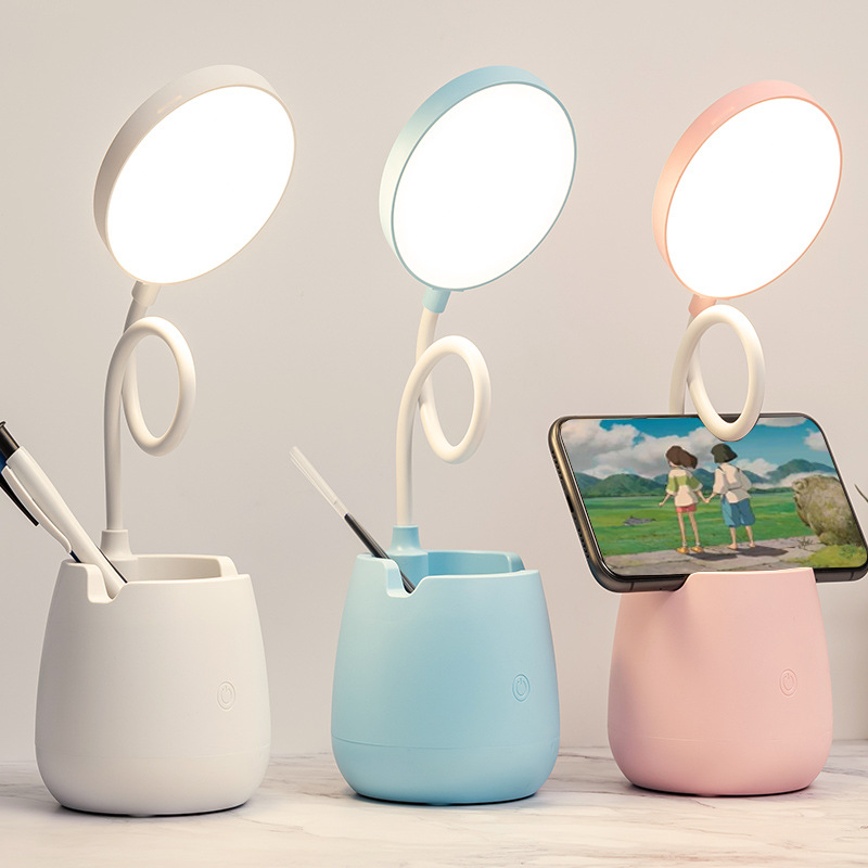 LED Oogbescherming Bureaulamp USB Bedlampje Opladen Student Studie Slaapzaal Leeslamp Slaapkamer Nachtlampje Cadeau