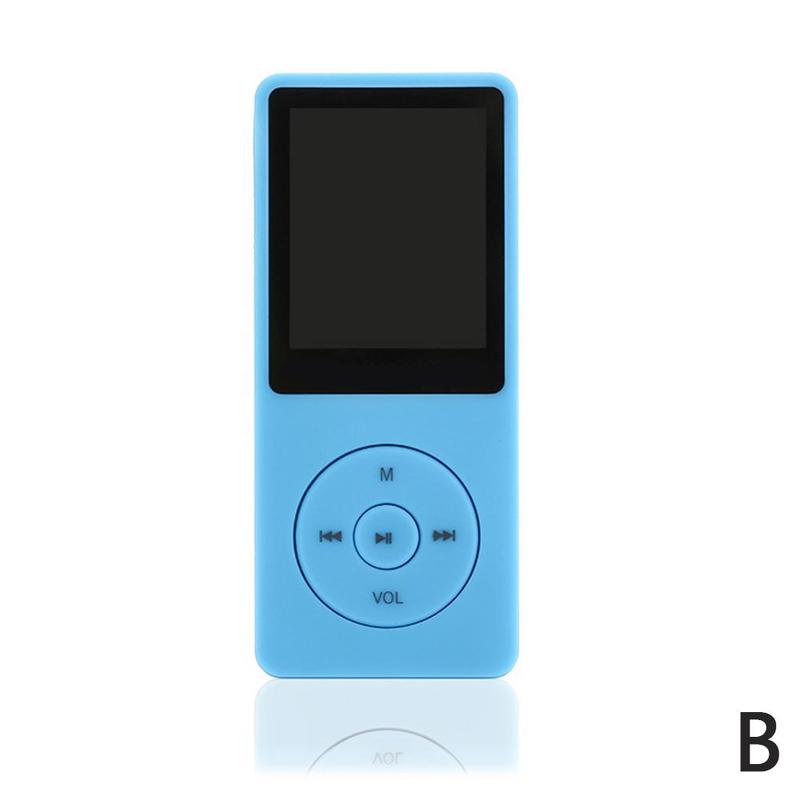 Lettore MP3 MP4 - 70h Riproduzione - Suono Lossless HiFi - Radio FM Registratore - Supporto Scheda SD 32GB: Blu