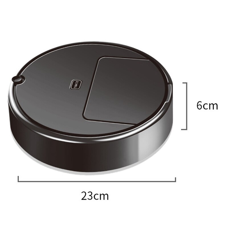 3 in 1 slimme stofzuiger thuiskantoor ing robot zuigmachine 1200pa nat-droog stofzuiger, zwart
