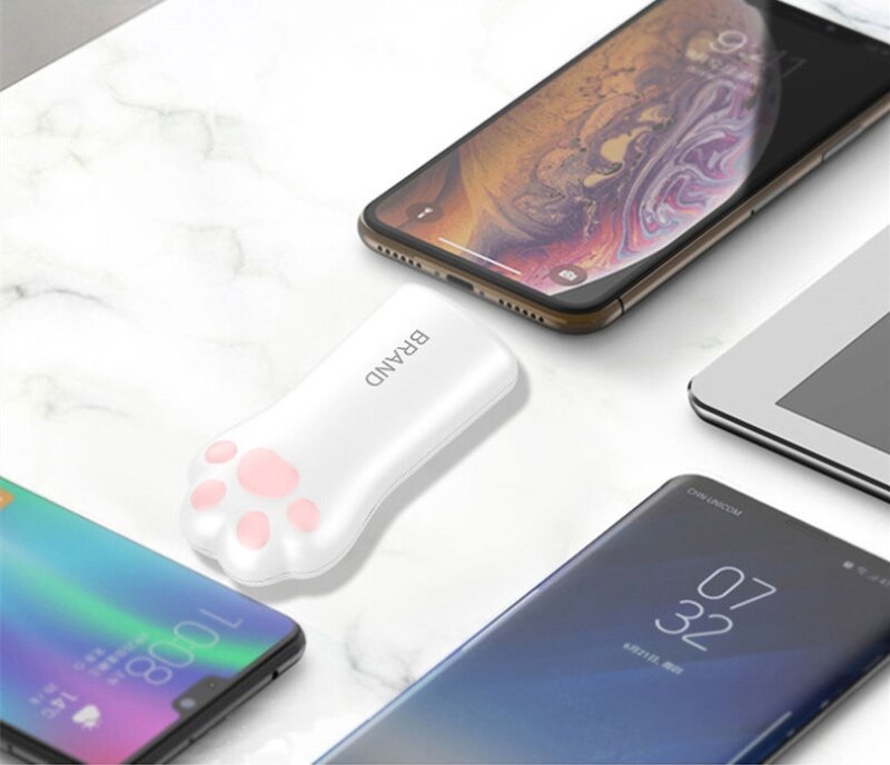 Leuke Kat Klauw Vorm Mobiele Power Bank Mini Draagbare 8000Mah Voor Apple Android Mobiele Voeding