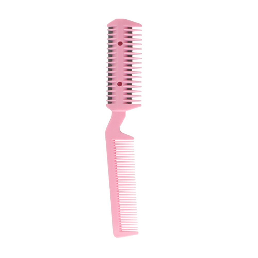 Peine recortador de pelo para mascotas, para gatos y perros, 2 cuchillas de afeitar, cepillado, herramienta de limpieza y corte de pelo, peine para peinado y corte de pelo: pink