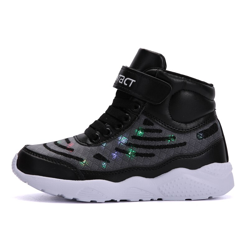 Kka pojkar sneaker tjejer barn led skor med lampor sneaker vår höst skor barn baby flicka skor: 25