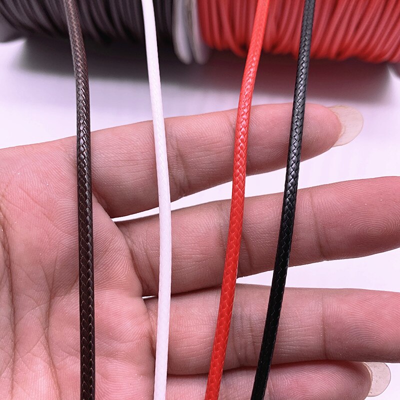 0.5-2.5mm Black Waxed Cord Waxed Thread Cord String Strap Necklace Rope Bead DIY Jewelry Making for Shamballa Bracelet