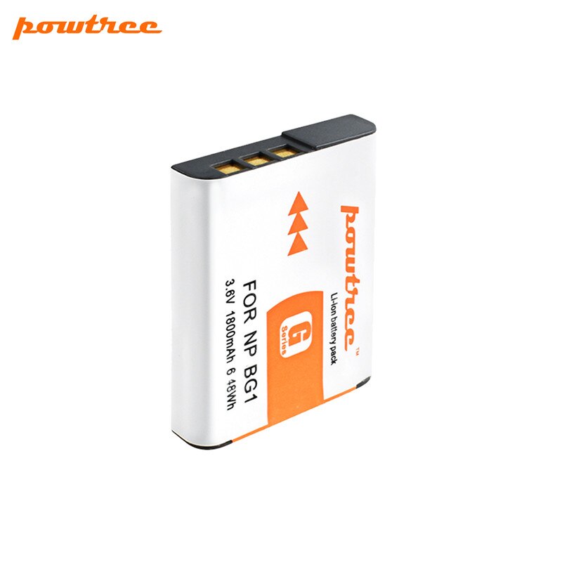 POWTREE 3.6V 1800mah NP-BG1 NP BG1 NPBG1 Batterij + LCD Charger Laad Camera Batterij voor Sony Cyber- shot DSC-H3 DSC-H7 DSC-H9: 1 Battery