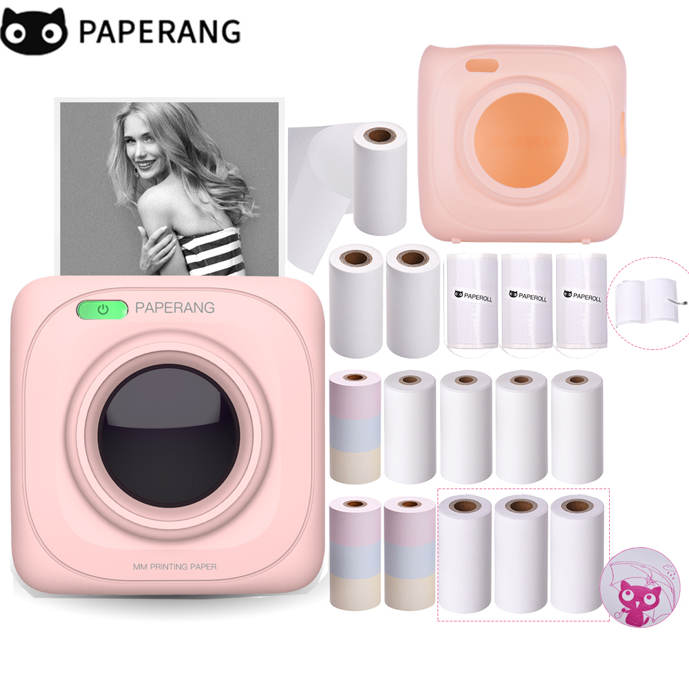 PAPERANG-Impresora térmica de bolsillo P1, dispositivo de impresión portátil, inalámbrica, BT, móvil, 200dpi, para fotos, imágenes, recibos, etiquetas adhesivas
