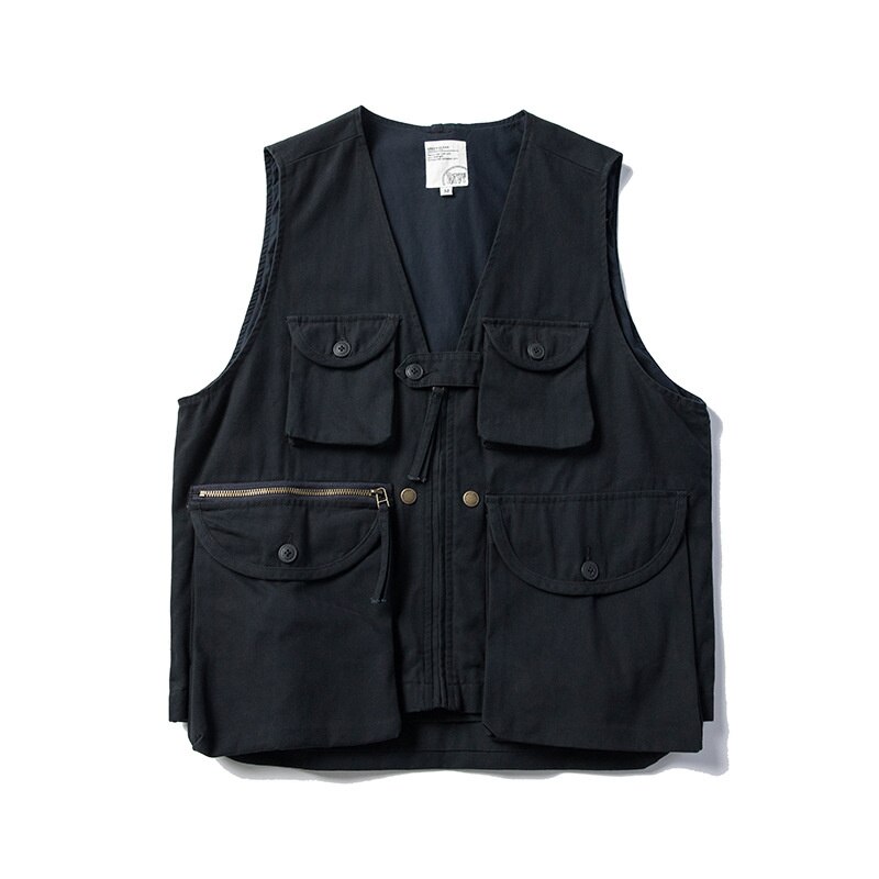 WALKER AND HAWKES - Heren Winchester gewaxt katoenen gilet met meerdere zakken voor buiten, kamperen, wandelen, reizen, bruin, Bruin, 3XL