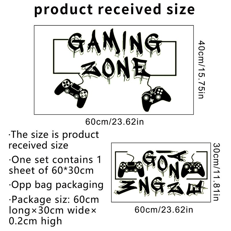 Game Controllers Luminous Wall Stickers Home Decoration Cool Glow In The Dark Wallpaper For Boys Bedroom Room Decor Poster Mural