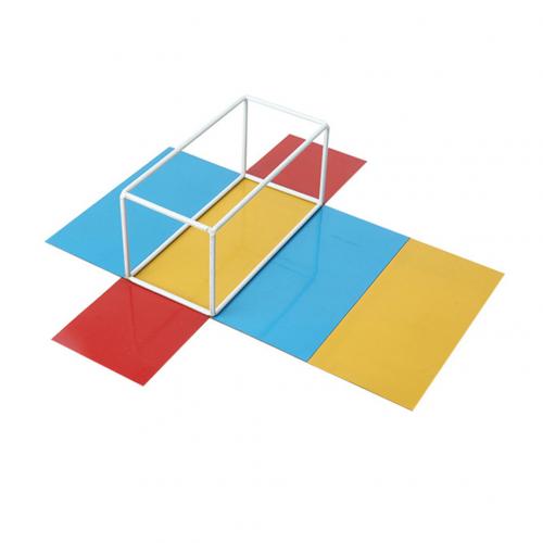 Magnetic Deployable Geometric Solid shapeCube Prism 3D Planar learning Comparison Math Toys for kids: Quadrangular Prism