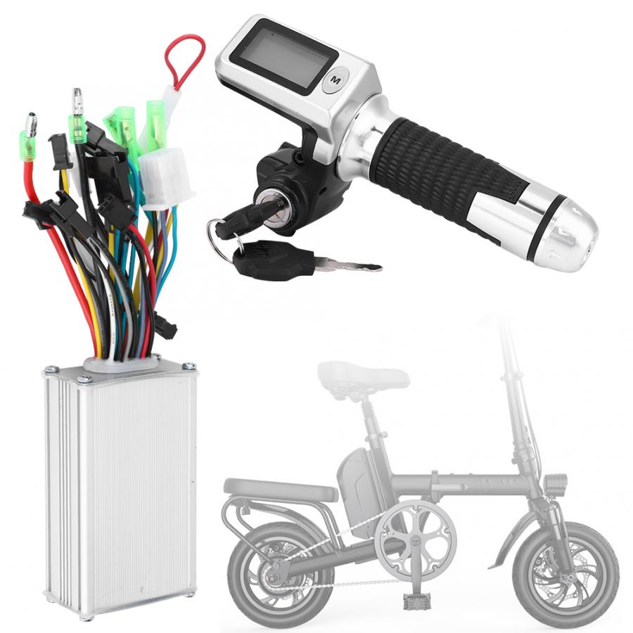36v/48v 350w elektrisk cykelcontroller med 1 par vandtæt gashåndtag e-cykel scooter børsteløs controller kit e-cykeldele