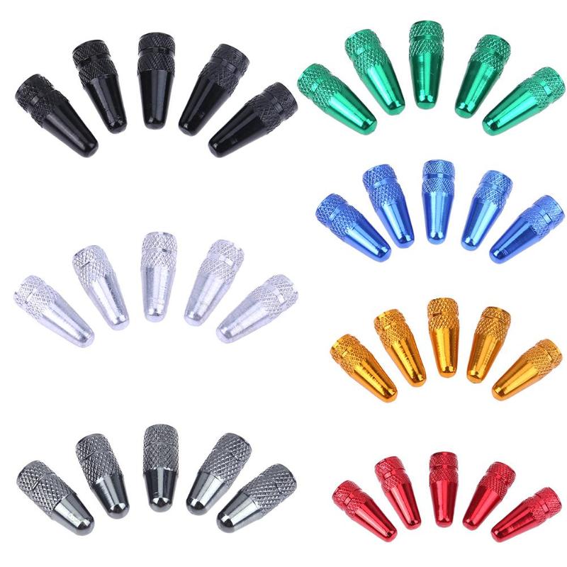 5Pcs Fiets Presta Aluminium Druk Ventieldopjes Dust Covers Ventieldopje Bisiklet Aksesuar Ventiel Stofkap Fiets Accessoires