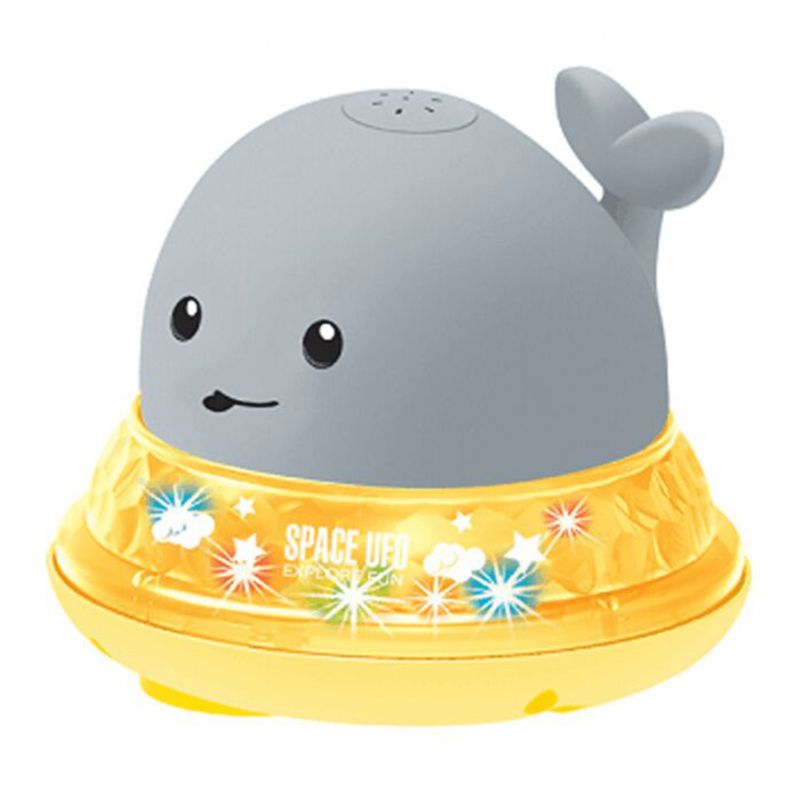 Cute Whale Electric Induction Sprinkler Spray Bath Toy with Music Light Water Q6PD