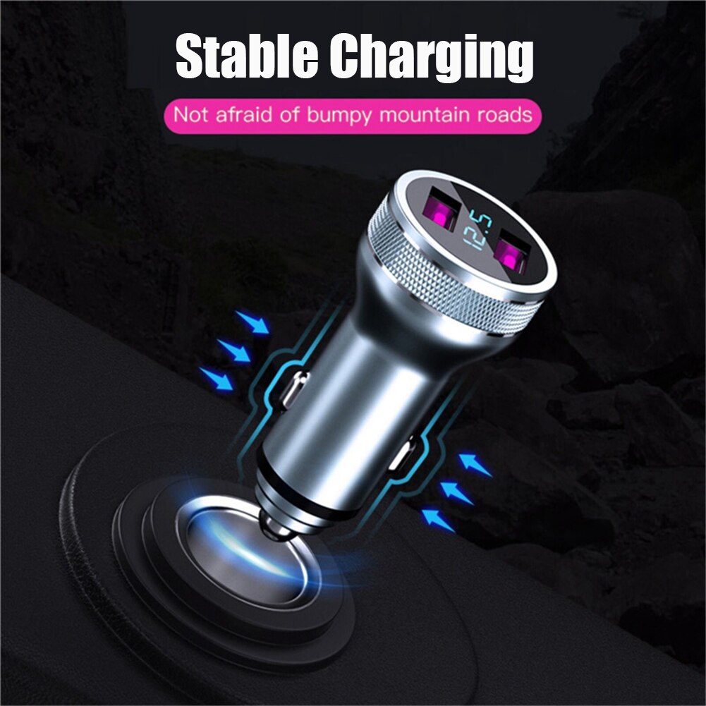 36W 2 Poorten Usb Pd Autolader Dual QC3.0 Usb Charger Led Voltage Digitale Display Quick Car Charger Socket auto Power Adapter