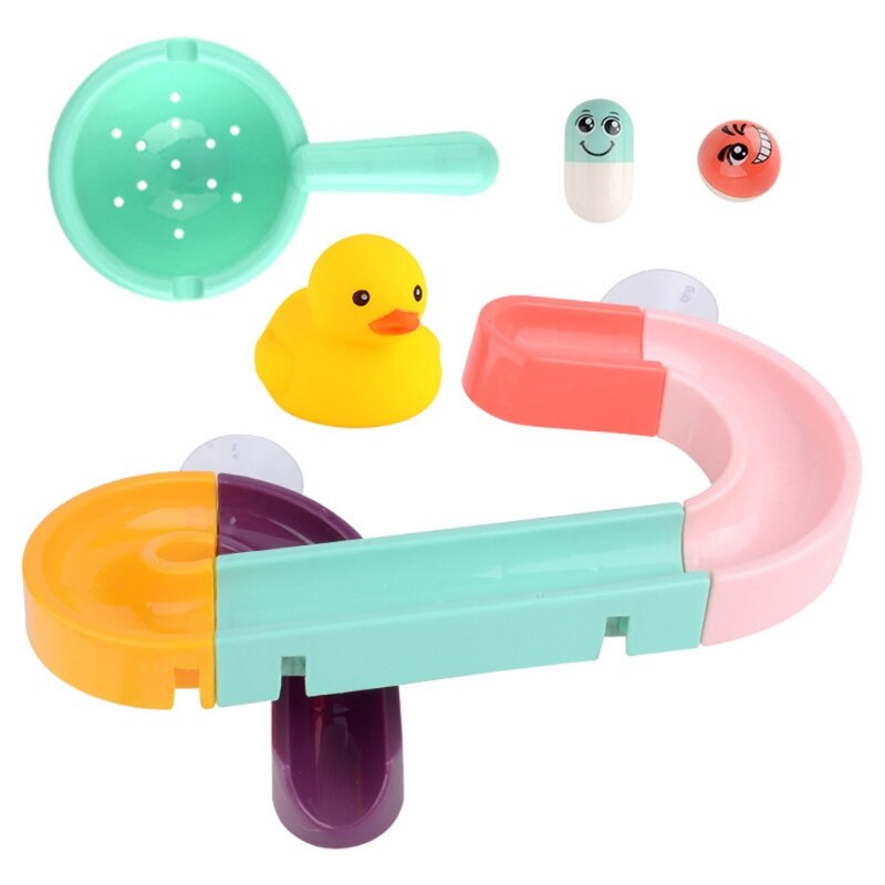 12/24/44Pcs Ducks Child Bath Toys Track Water Sprinkler Kits Toy Kids Bathroom Play Water Shower Games Indoor Pool Tools