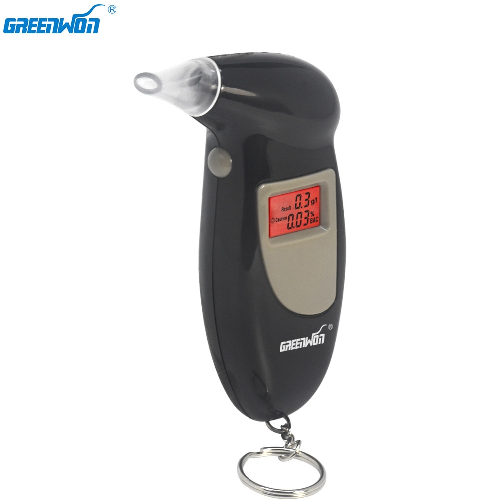 GREENWON Quick Response LCD Alcohol Tester Digital Alcohol Detector Breathalyzer Alcotester with Backlight Display