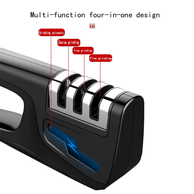 Beemsk Messenslijper 4 In 1 Quick Professionele Keuken Slijpsteen Grinder Geschikt Voor Messen Schaar Slijpen Gereedschap
